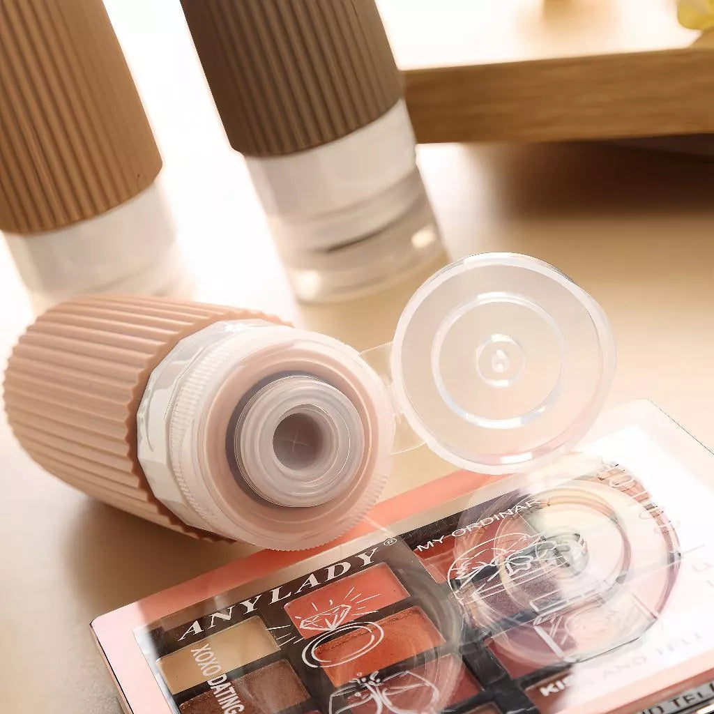 Kit 4 Frascos de Silicone para Viagem – 90ml Antivazamento